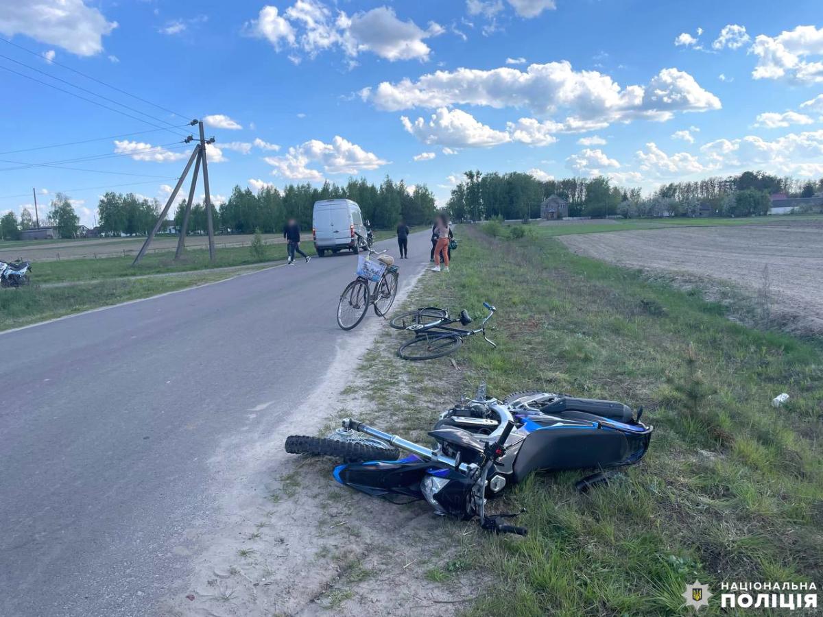 На Рівненщині в ДТП постраждав малолітній мотоцикліст 