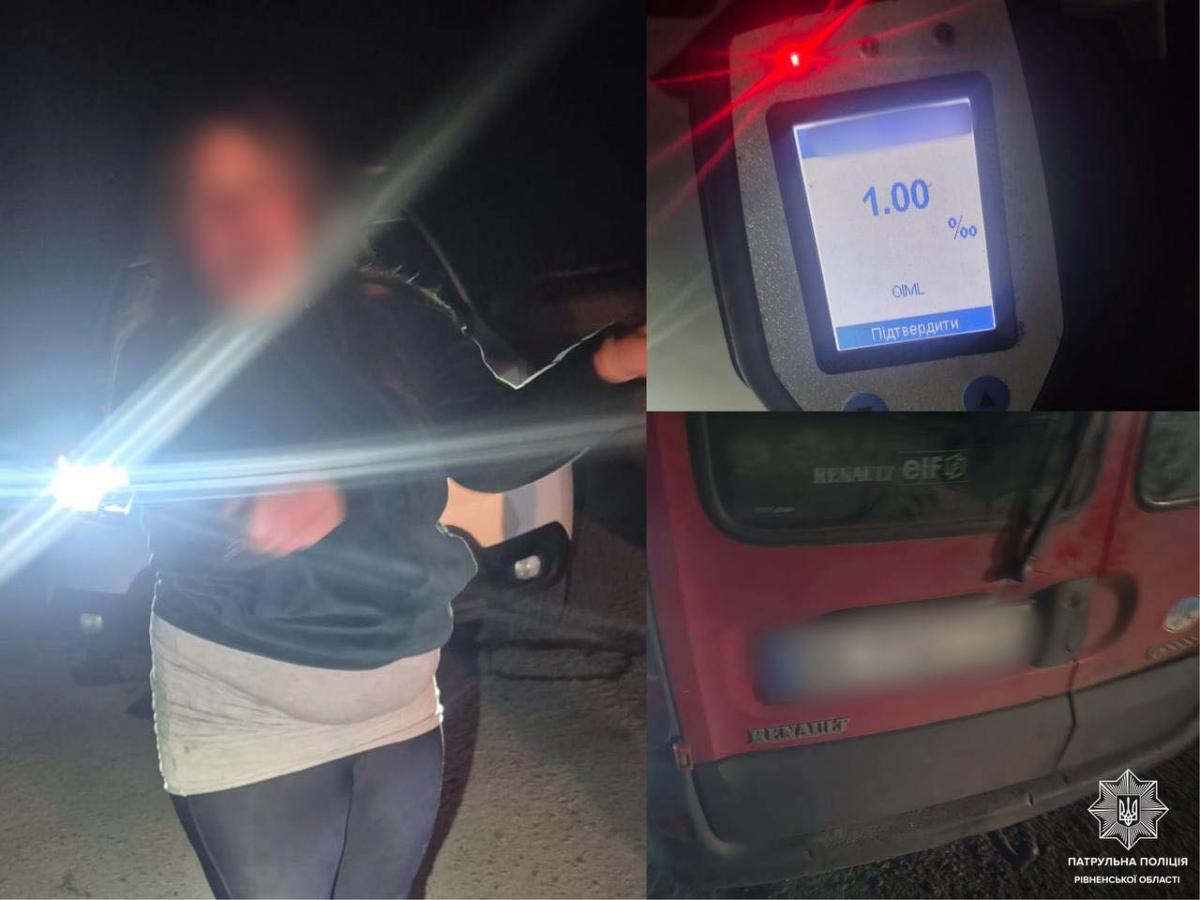Сарненські патрульні зупинили нетверезу водійку без права керування
