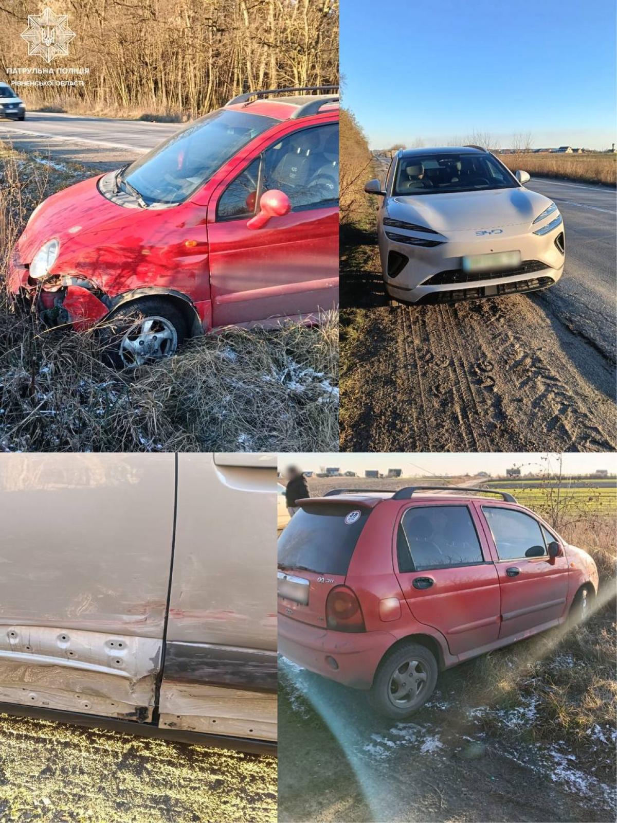 Поблизу Клеваня зіткнулися два легковики: обійшлося без постраждалих