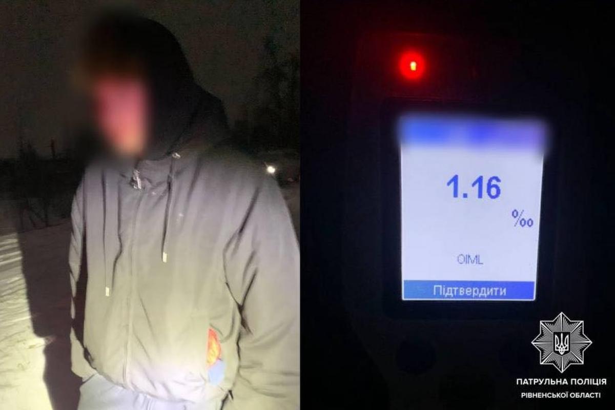 У Малинську патрульні зупинили нетверезого 16-річного мотоцикліста