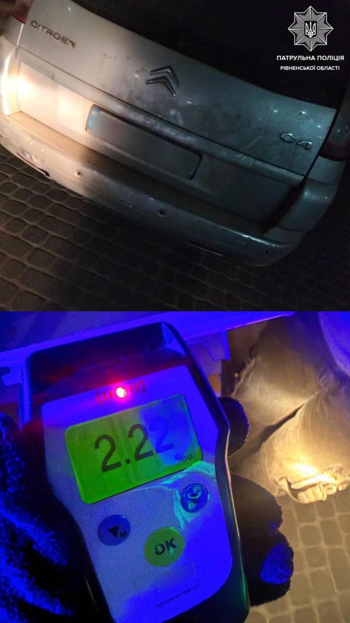 2,22 проміле: у Дубні зупинили нетверезого водія, позбавленого права керування