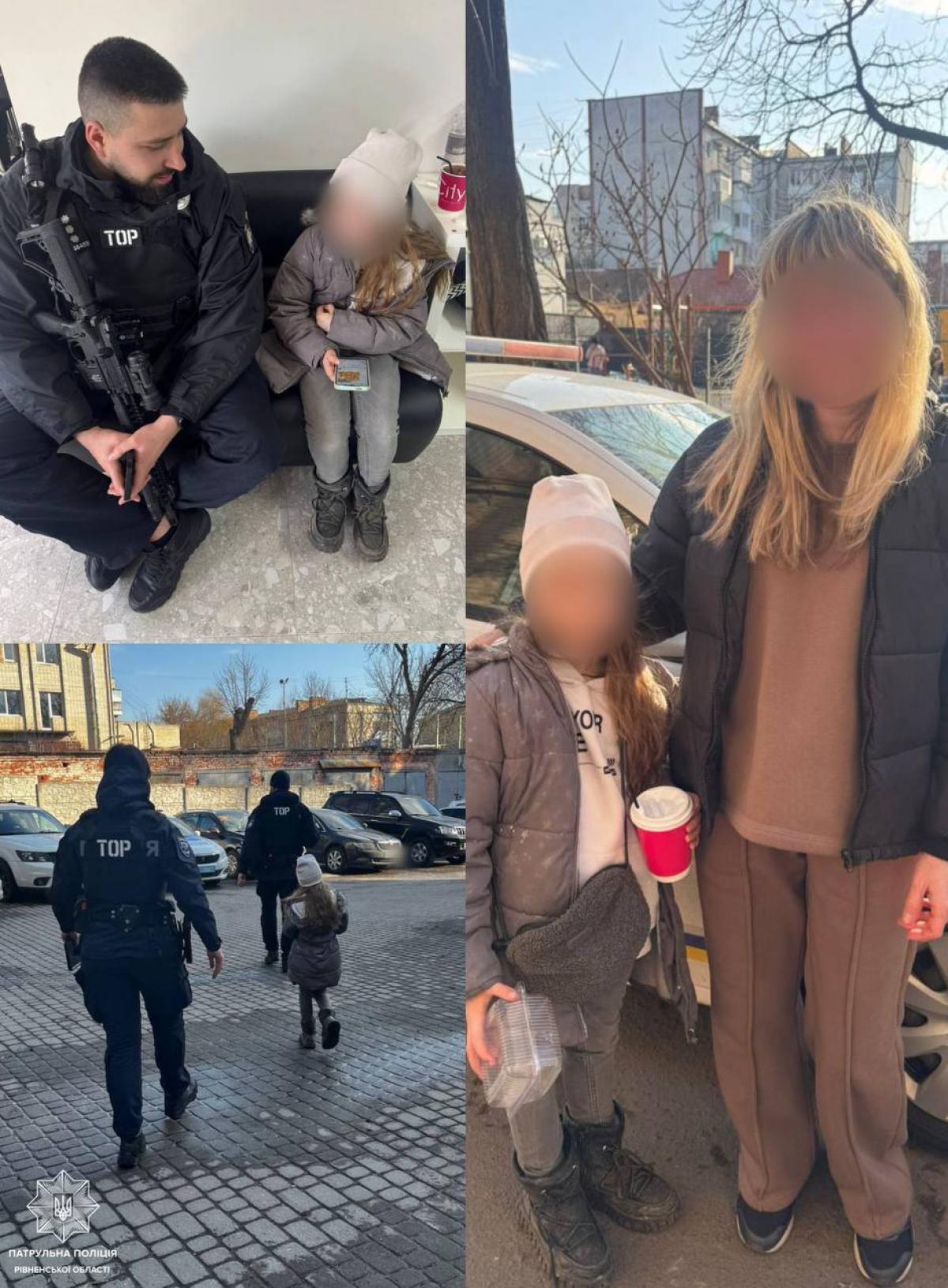 У Рівному патрульні допомогли 6-річній дівчинці, яка загубилася після школи