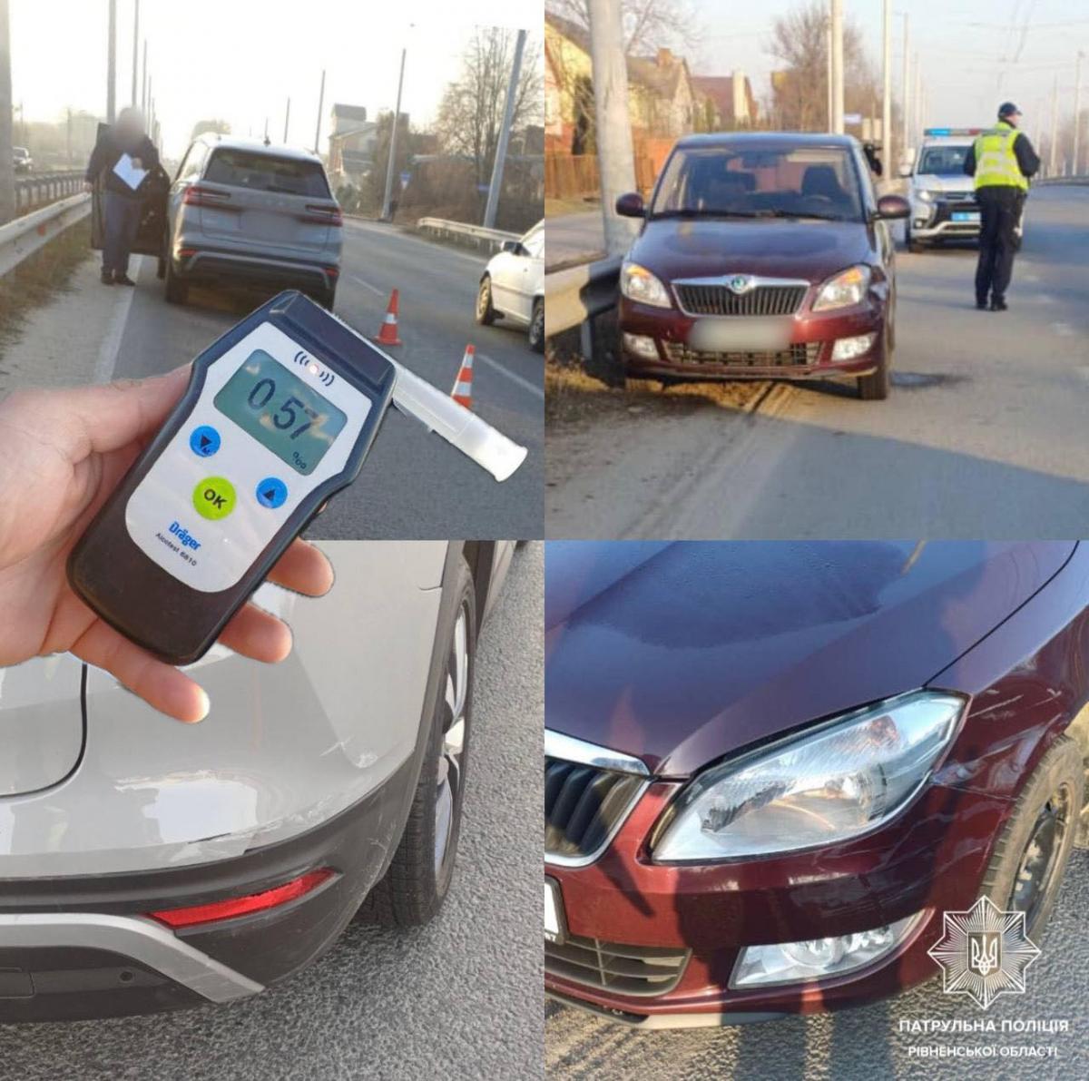 П’яна водійка спричинила ДТП поблизу Обарова: на неї склали три протоколи