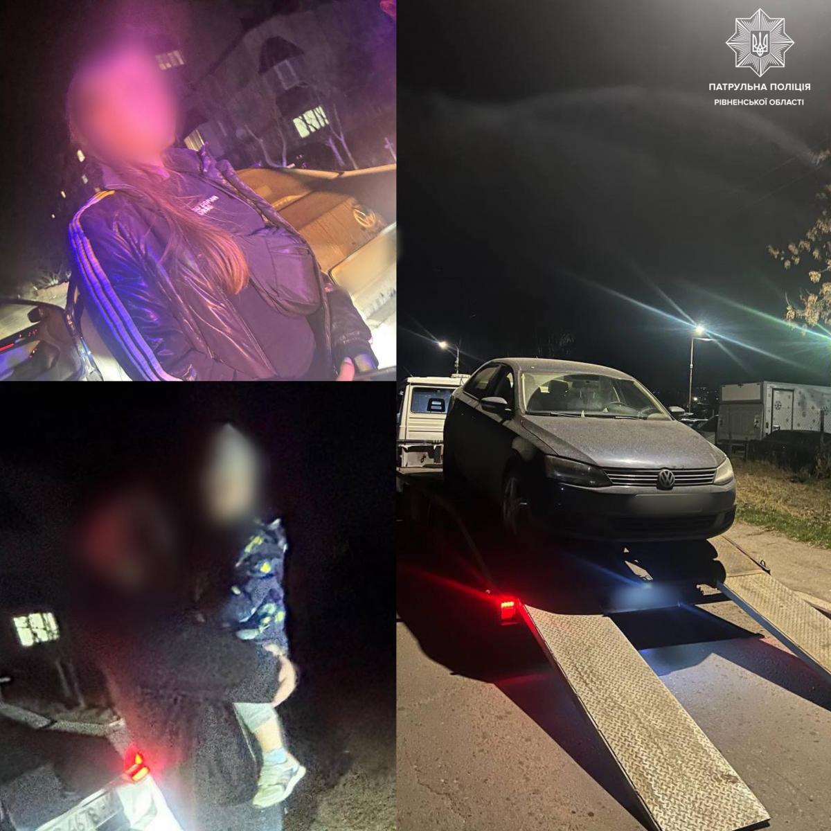 У Рівному п’яна водійка перевозила дитину без автокрісла