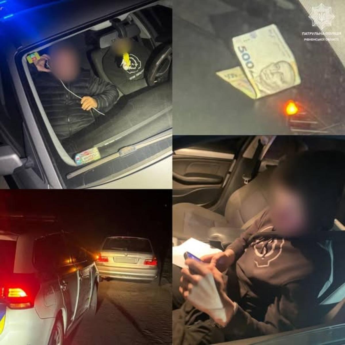 У Рівному двічі за ніч зупинили неповнолітнього за кермом: батько намагався дати хабар