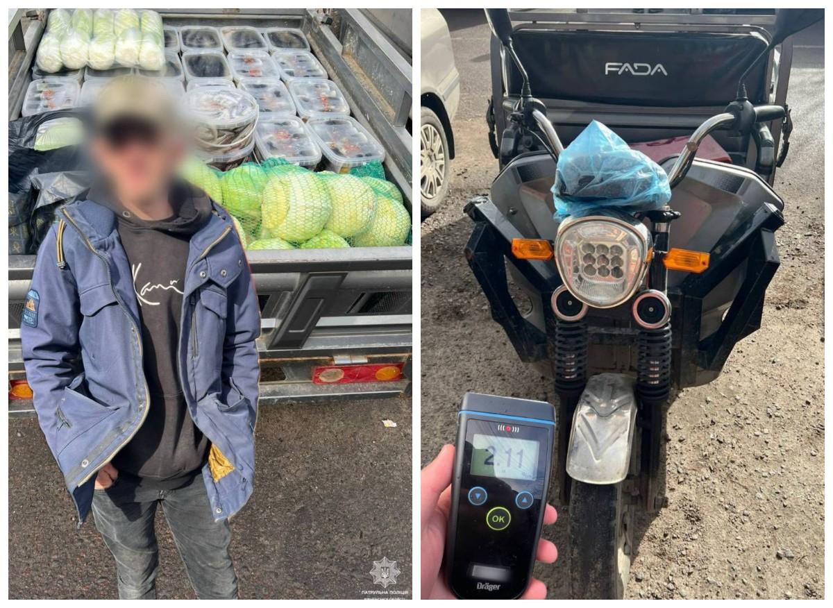 У Сарнах патрульні склали протокол на водія електротрицикла за п’яне керування