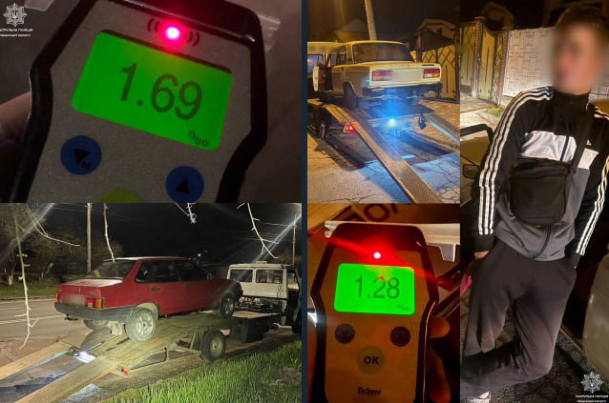 На Рівненщині патрульні виявили двох нетверезих водіїв за кермом ВАЗів