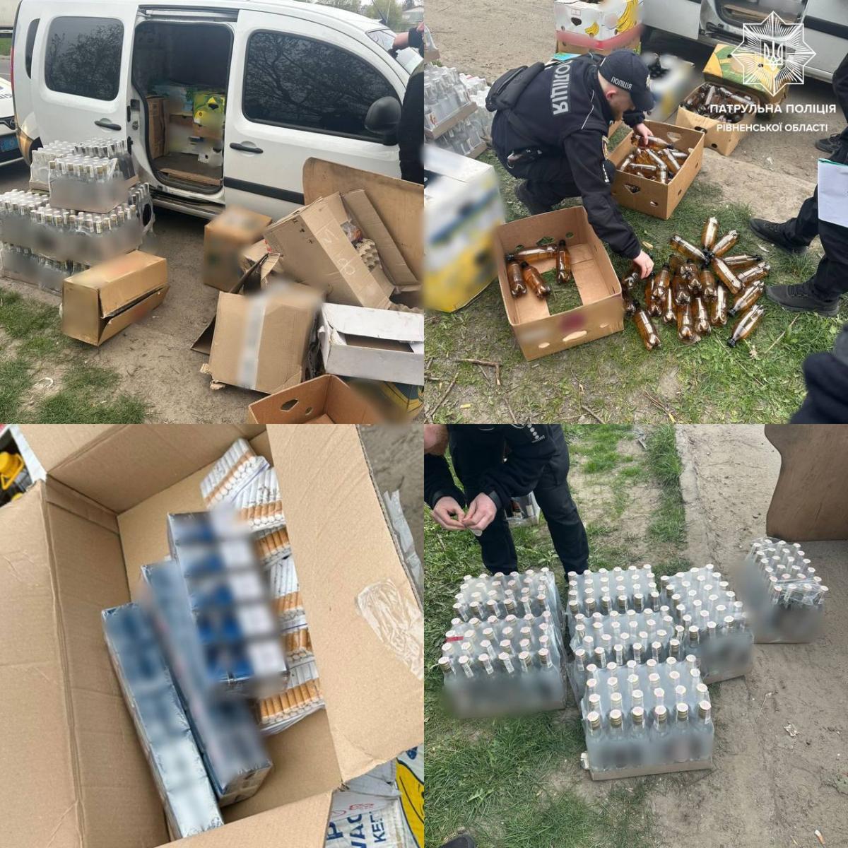 У Рівному зупинили водія з безакцизним алкоголем і тютюном