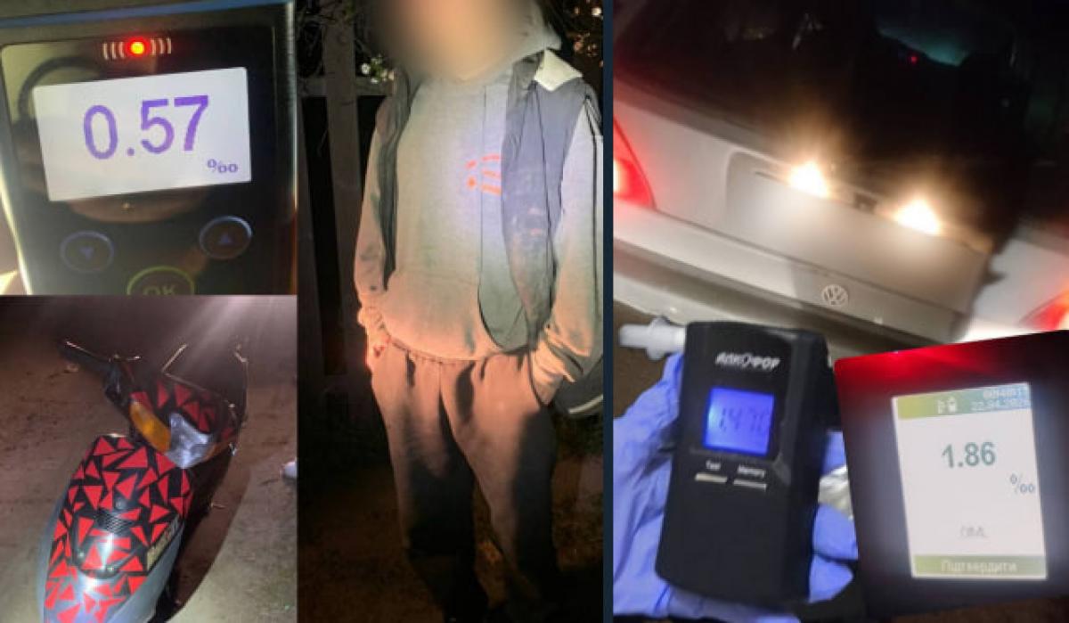 На Рівненщині патрульні викрили двох нетверезих водіїв