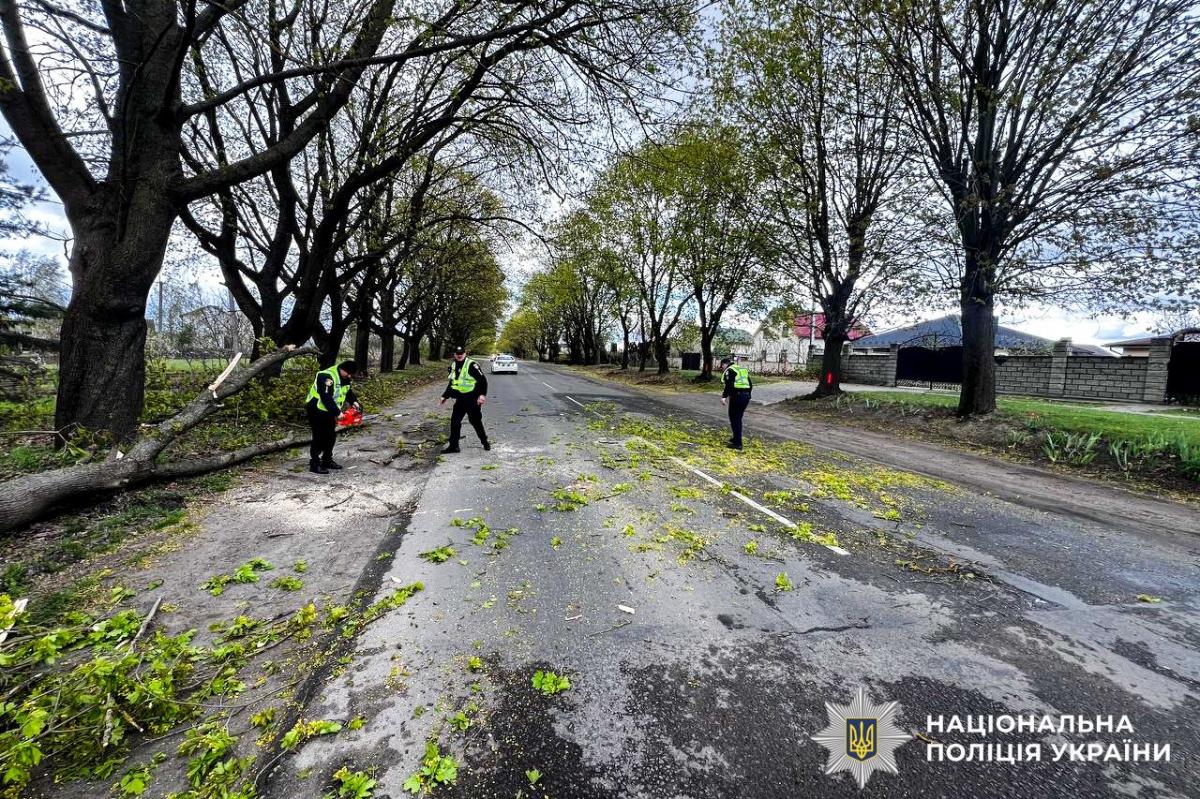 Буревій на Рівненщині: поліція допомагає ліквідовувати наслідки негоди