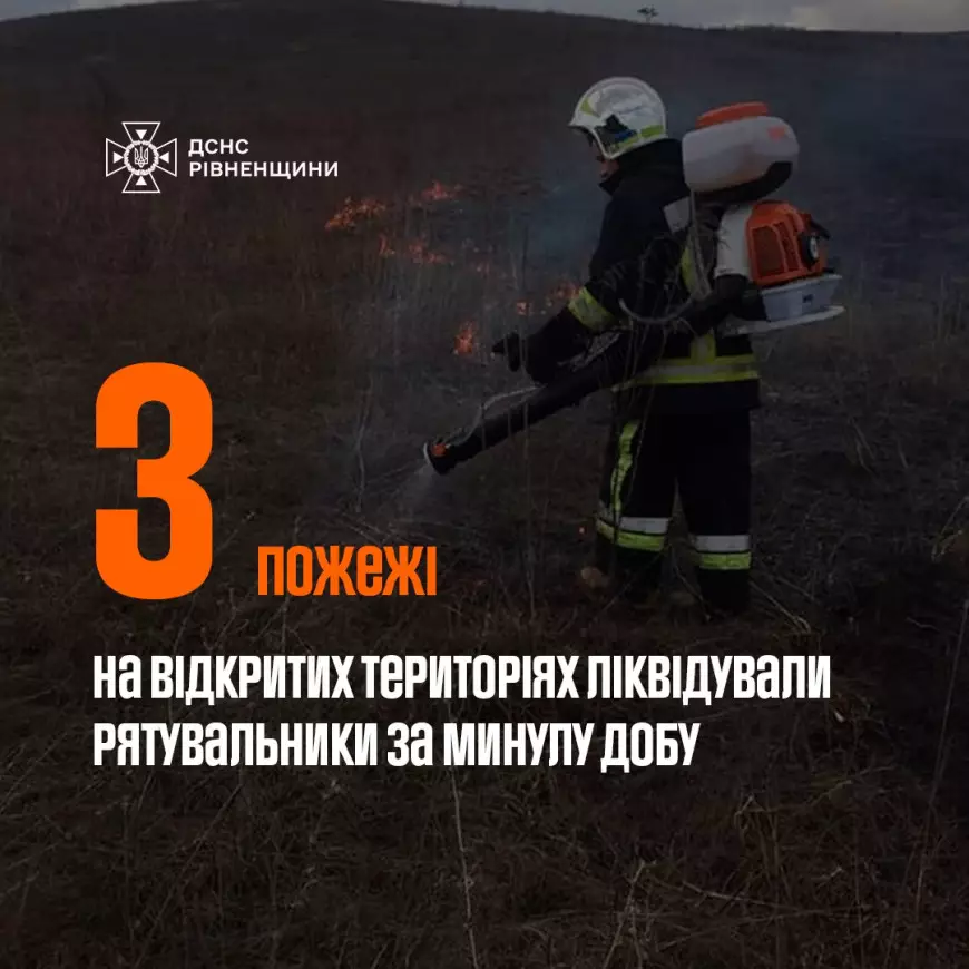 На Дубенщині горіла суха рослинність