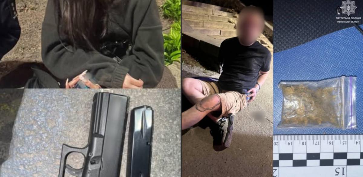 У Рівному після повідомлення про стрільбу виявили зброю та підозрілу речовину