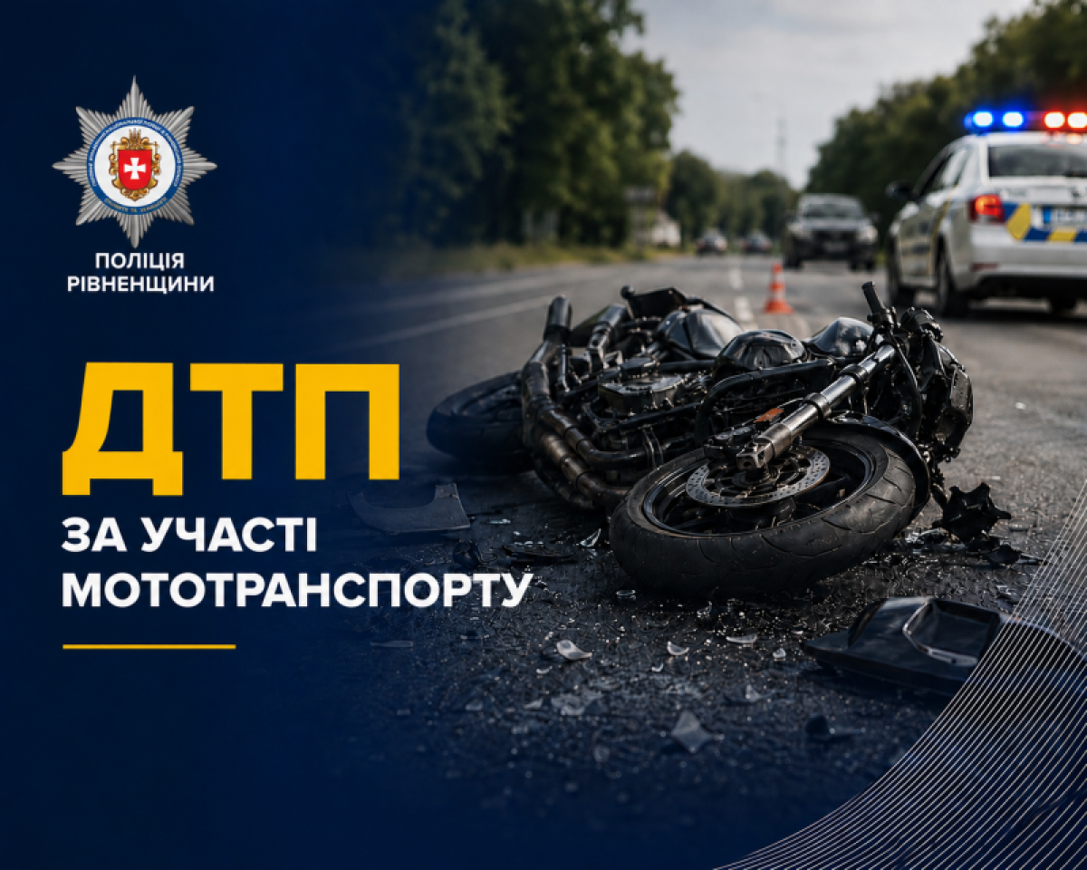 На Рівненщині зросла кількість ДТП за участю мотоциклістів