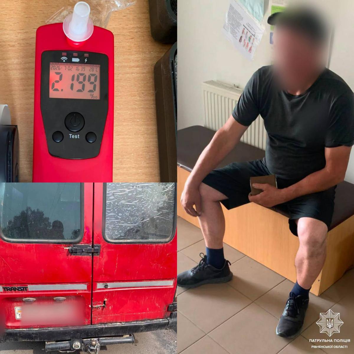 У Рокитному патрульні зупинили водія з понад 2 проміле алкоголю