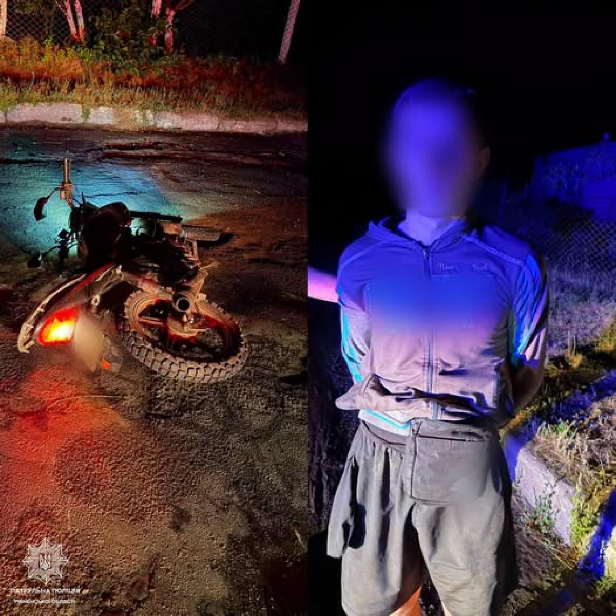 Їхав без шолома та не зупинився на вимогу поліції: на Рівненщині виявили п'яного неповнолітнього мотоцикліста
